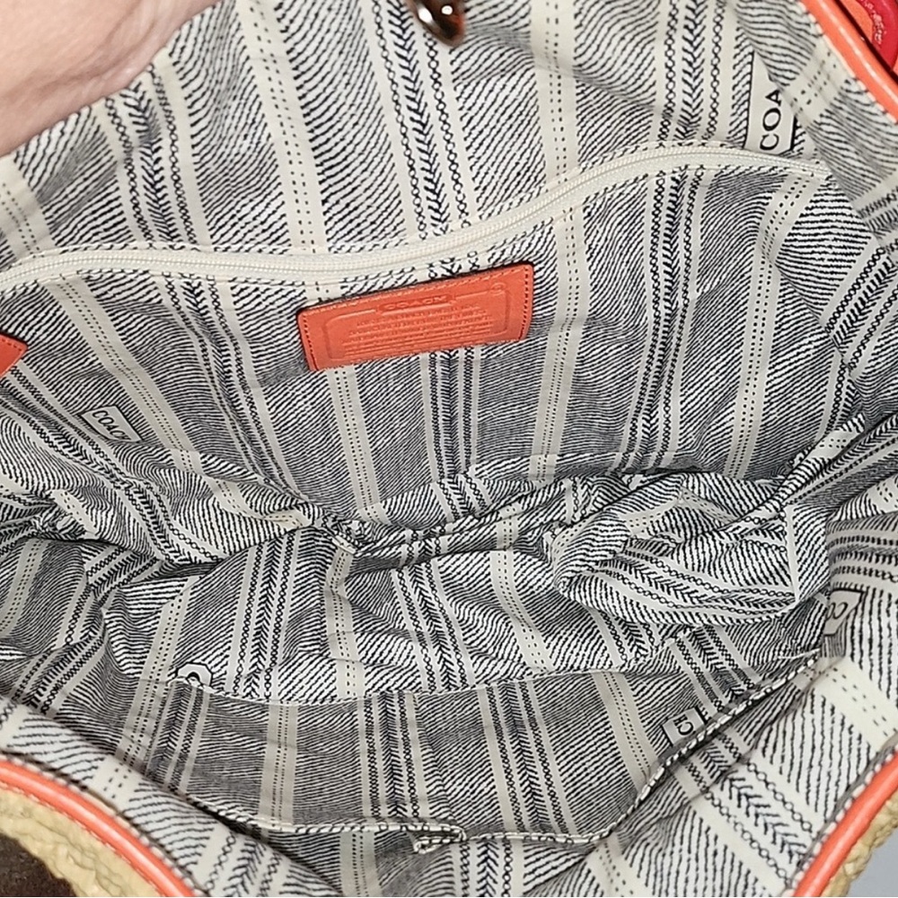 Coach Hobo Slouch Straw Shoulder Bag - Picture 3 of 5